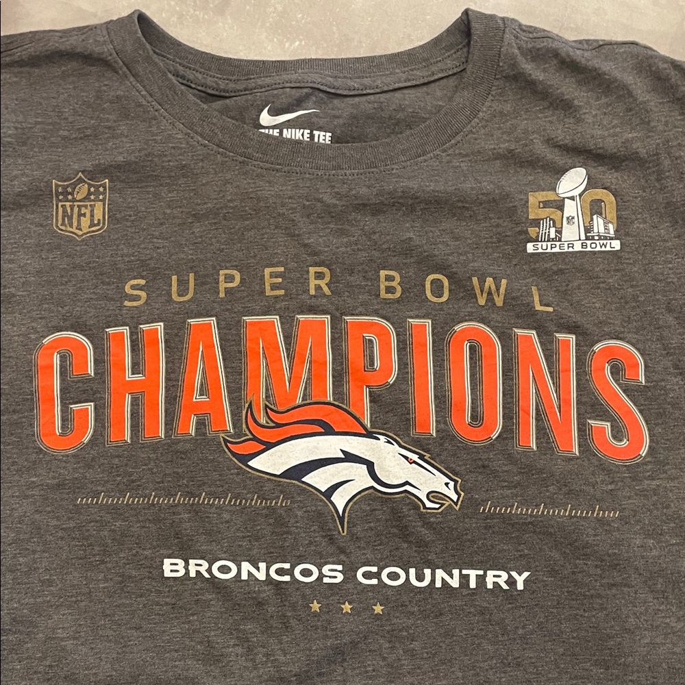 Nike Broncos Super Bowl Champions Long Sleeve Shirt